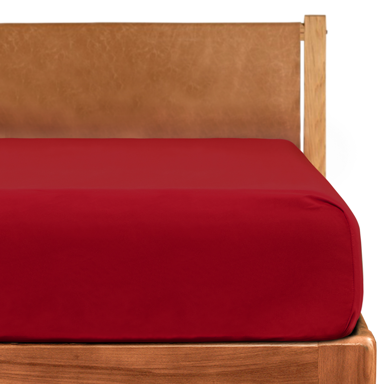 Lorviah Microfiber Deep Pocket Fitted Sheet, Twin, Wine Red